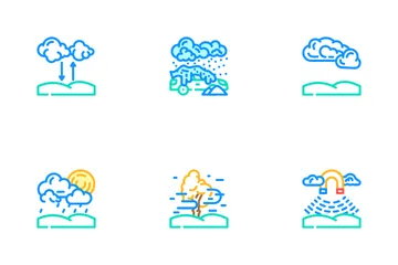 Weather Forecast Rain Sun Cloud Icon Pack