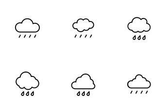Weather Rain Cloud Icon Pack