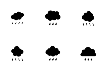 Weather Rainy Cloud Icon Pack