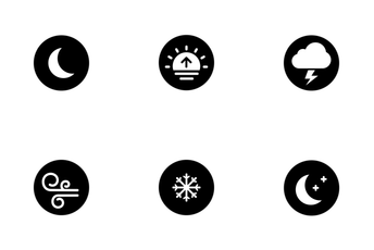 Weather Rounded Solid Icon Pack