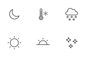 Weather Status (line) Icon Pack