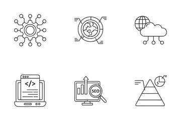 Analyses d'audience Internet Pack d'Icônes