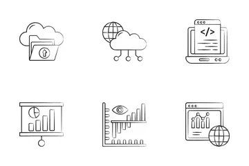 Analyses d'audience Internet Pack d'Icônes