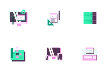 Web & App Development Flat - Coding Master Icon Pack
