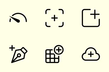 Web-Benutzeroberfläche und Workflows Symbolpack