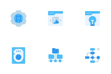 Web Design Development Flat Icon Pack