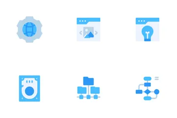Web Design Development Flat Icon Pack