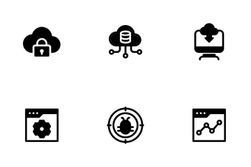 Web Design Development Glyph Icon Pack