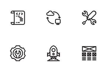 Web Design Development LineArt Icon Pack