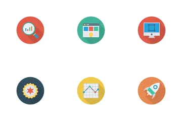 Web Design & Programming Flat Circle Icon Pack