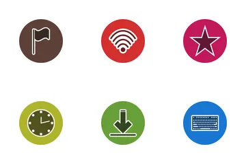 Web Glyph Circle Icon Pack