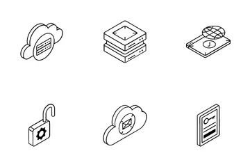 Web Hosting And Cloud Server Icon Pack