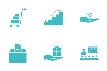 Web Icon Cyan Solid 2 Icon Pack