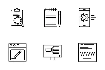 Web Mobile Design And Development Icon Pack