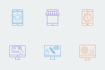 Web & SEO Line Color  Icon Pack