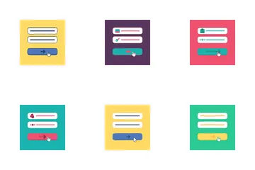 Web Template For Computer Login Form Icon Pack