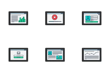 Web Templates For Tablet Icon Pack