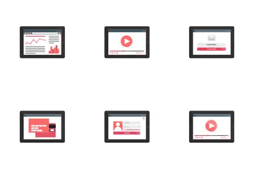 Webpages On The Tablet Icon Pack