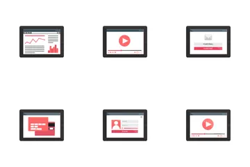 Webpages On The Tablet Icon Pack
