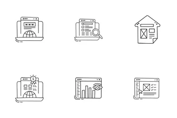 Website Design And SEO Management Icon Pack