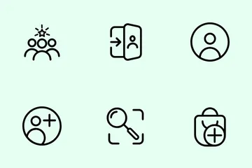 Website-Schnittstelle Symbolpack
