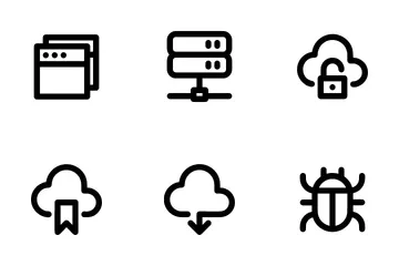 Website und Cloud Symbolpack