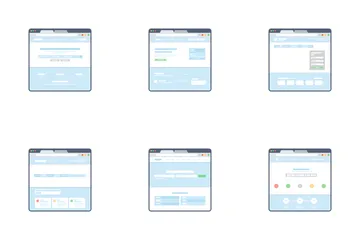 Website Wireframe Templates Icon Pack