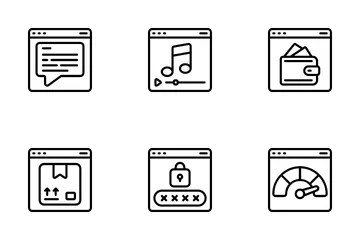 Websites Outline Icon Pack