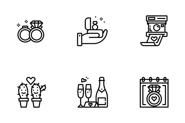 Download Wedding Icon pack Available in SVG, PNG & Icon Fonts