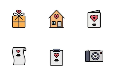 Wedding And Engagement Icon Pack