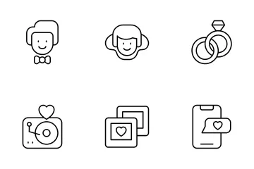 Wedding Marriage Love Icon Pack