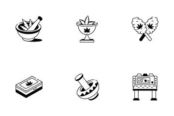 Weed Drawing Icon Pack