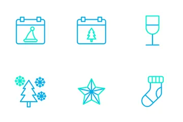 Weihnachten - Umrissfarbe Symbolpack