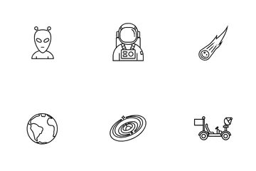 Weltraumforschung Icon Pack