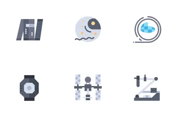 Weltraumforschung und die nächsten großen Dinge Symbolpack