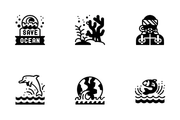 Welttag der Ozeane Symbolpack