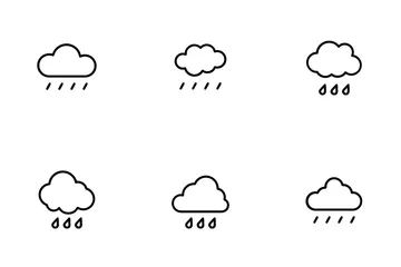 Wetter Regen Wolke Symbolpack