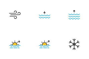 Wettergefüllte Farbe Symbolpack