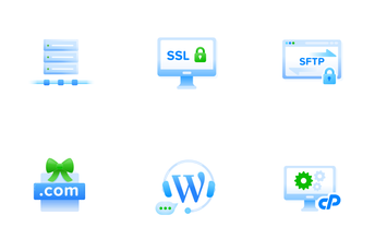 WHCompare Blue & Green Web Hosting Icon Pack