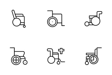 Wheel Chair Icon Pack