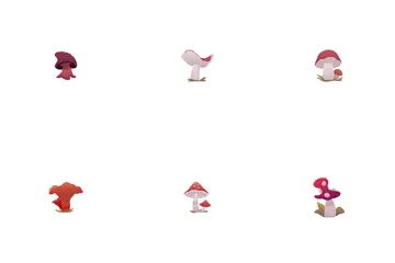 Whimsical Mushrooms Icon Pack