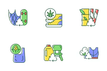 Wiederverwertete Materialien Icon Pack