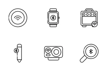 Wi-Fi e Bluetooth Pacote de Ícones