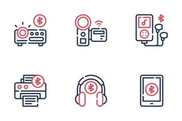 Wi-Fi e Bluetooth Pacote de Ícones