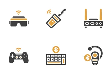 Wi-Fi e Bluetooth Pacote de Ícones