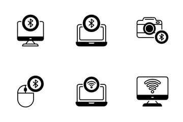 Wi-Fi e Bluetooth Pacote de Ícones