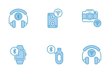 Wi-Fi e Bluetooth Pacote de Ícones