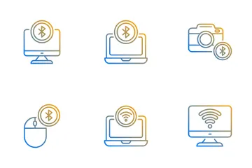 Wi-Fi e Bluetooth Pacote de Ícones