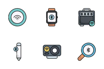 Wi-Fi e Bluetooth Pacote de Ícones