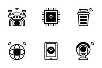 Wi-Fi e Bluetooth Pacote de Ícones